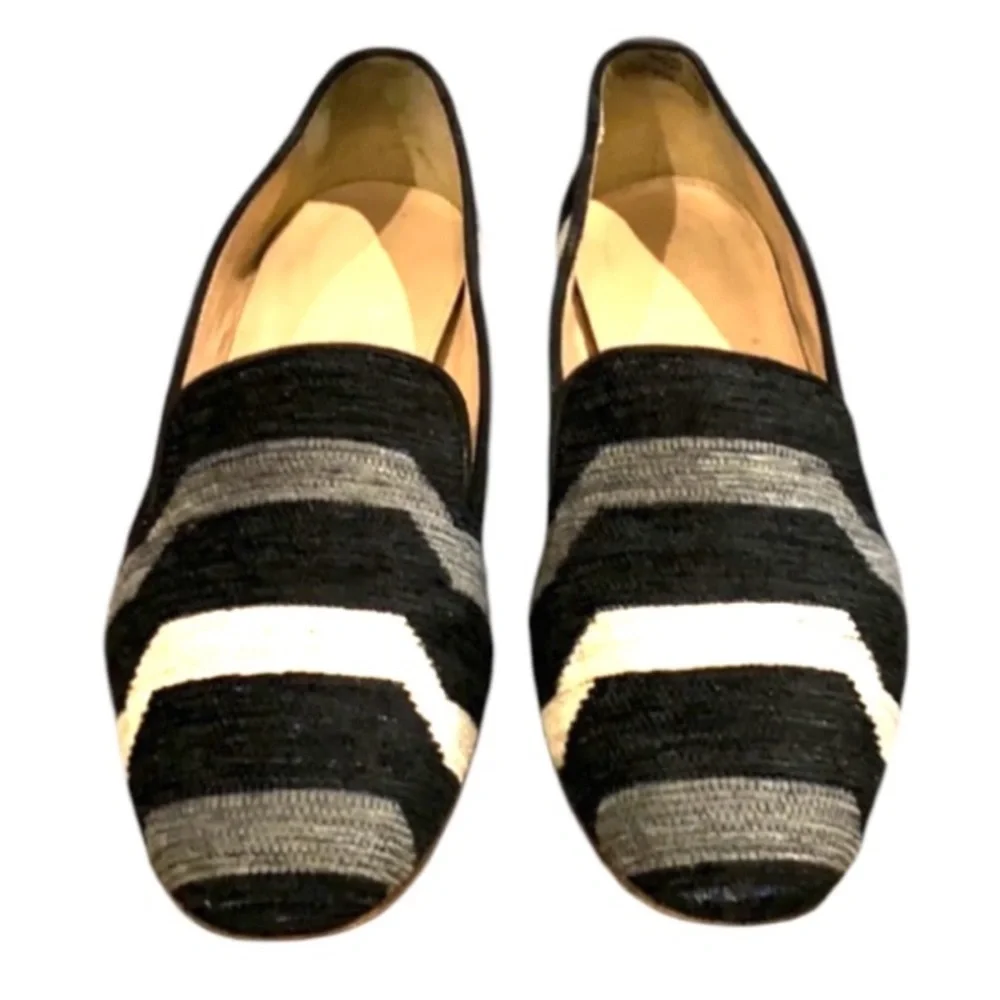 Authentic J. Crew designer fabric flats sz 9